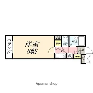 岡山県岡山市北区出石町1丁目【マンション】の間取り