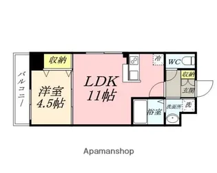 WILLDO岡山大供【6階】の間取り