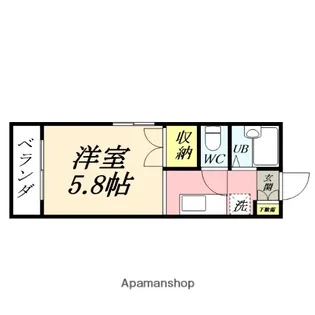 メゾンサンシャイン【2階】の間取り