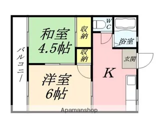 清水コーポA【10号室】の間取り