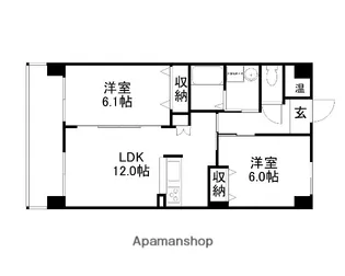 岡山県岡山市南区福富中1丁目【マンション】の間取り