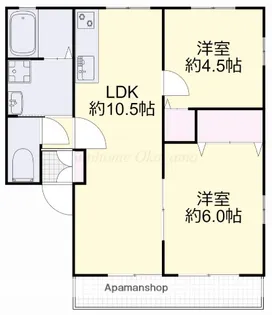 プラザSKⅠ【102号室】の間取り