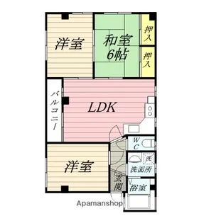 岡山県岡山市北区今4丁目【マンション】の間取り