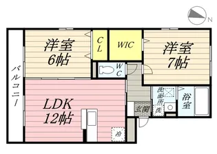 サンクレイドル下中野【2階】の間取り