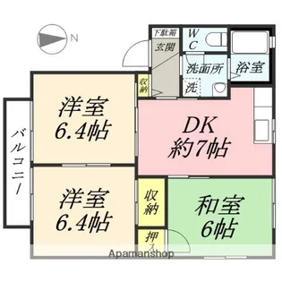 THRIVE HIRAFUKU B棟【2階】の間取り