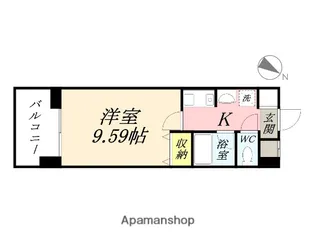 コーポラス伊福【4階】の間取り