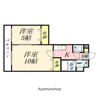 岡山県岡山市北区奥田西町【マンション】の間取り