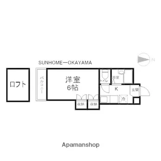 レオパレス広瀬町【2階】の間取り