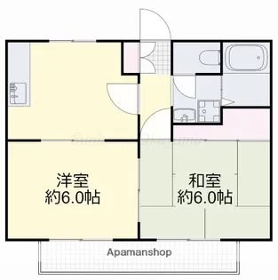 クリスタルブルー【202号室】の間取り