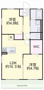 岡山県岡山市中区藤崎【アパート】の間取り