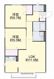 ハイムせとうち【201号室】の間取り