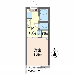 岡山県岡山市北区野田3丁目【アパート】の間取り