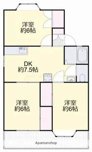 ファミーユ竹原D【1階】の間取り