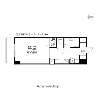岡山県岡山市北区津島京町3丁目【マンション】の間取り