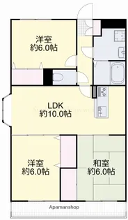 岡山県岡山市南区平福2丁目【マンション】の間取り