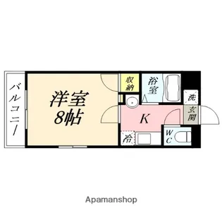 岡山県岡山市北区内山下1丁目【マンション】の間取り