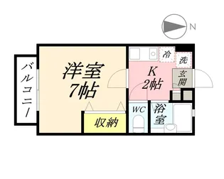ラッキー下中野【2階】の間取り