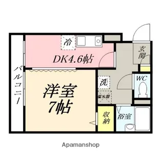 CASA NUAGE【106号室】の間取り