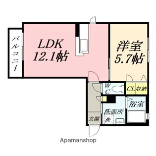 岡山県岡山市中区平井7丁目【アパート】の間取り