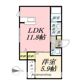 岡山県岡山市中区平井7丁目【アパート】の間取り