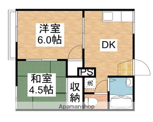 清水コーポD【22号室】の間取り
