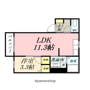 岡山県岡山市中区国富【アパート】の間取り