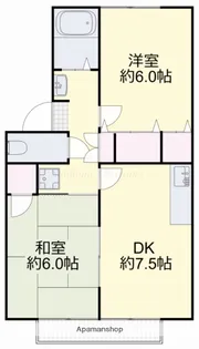 グローリーハウス的場A棟【2階】の間取り