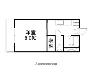 岡山県岡山市北区津島新野1丁目【アパート】の間取り