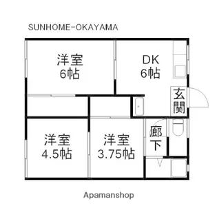 朝日コーポA【2階】の間取り