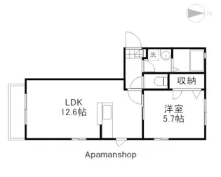 岡山県岡山市中区関【アパート】の間取り