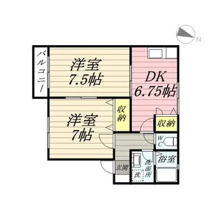 メープル湊B【2階】の間取り