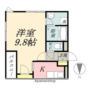 エディフィシオ横内【8階】の間取り