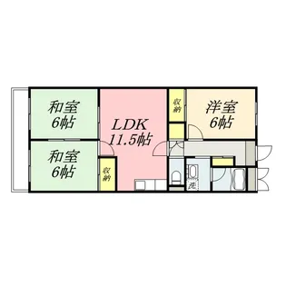 南方パークマンション【502号室】の間取り