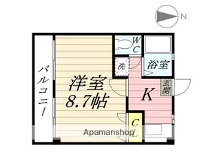 岡山県岡山市北区津島南1丁目【アパート】の間取り