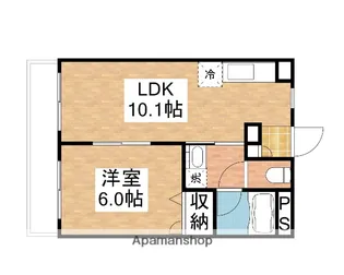 スカイホーク下伊福【3階】の間取り