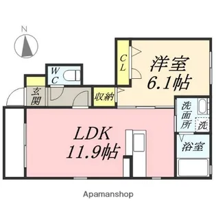岡山県岡山市南区泉田【アパート】の間取り