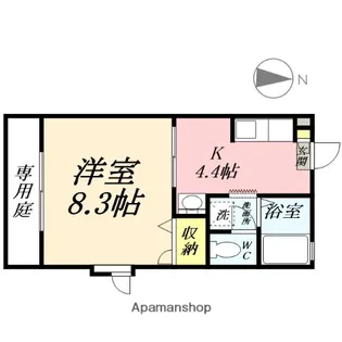 アミティ フラッツ【1階】の間取り