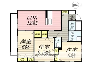 グランマスト福浜 B棟【1階】の間取り