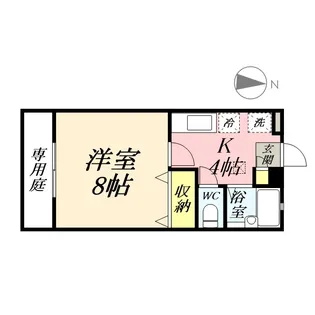ロンサール奥田【1階】の間取り