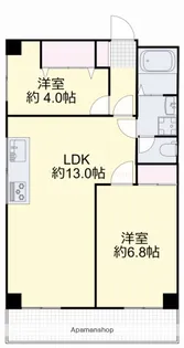 パークヒルズ奥田【3階】の間取り