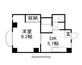 岡山県岡山市北区伊島町2丁目【マンション】の間取り