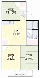 岡山県岡山市北区花尻みどり町【アパート】の間取り