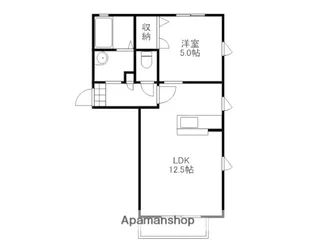 岡山県岡山市中区竹田【アパート】の間取り