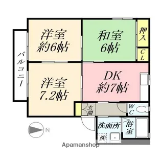 ラ・パルテール兼基弐番館【2階】の間取り