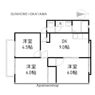 グレースシャトル本町A棟【2階】の間取り