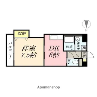 岡山県岡山市北区奥田本町【マンション】の間取り