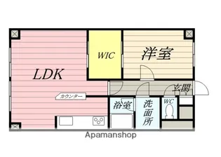 岡山県岡山市北区京橋町【マンション】の間取り