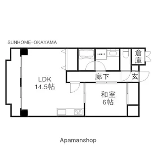 ハイデンスホンダ【2階】の間取り