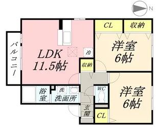 サニーコート【101号室】の間取り