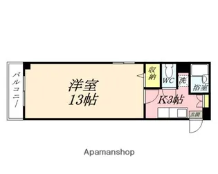 岡山県岡山市北区東古松2丁目【マンション】の間取り